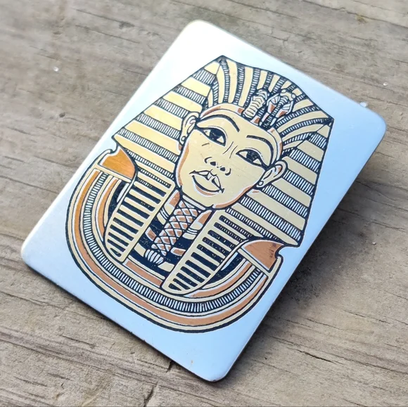 Vintage Reed & Barton Damascene Egyptian Pharoah pendant - Picture 9 of 9